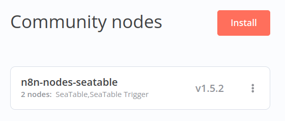n8n SeaTable Community node